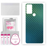 apgo Protective Skin Sticker for the back compatible with TCL 306, Wrap Film, Foil, Vinyl - Pattern Carbon Chameleon CAKA1