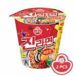 Ottogi Jin Ramen A&scaron;trus Mažas Puodelis 65g (3 Parinktys) 2PCS