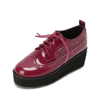 Moteri&scaron;kos lakinės odos Oxfords Derby Batai Platformos Brogues Wingtips Batai 35