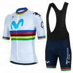 Movistar Dviračių Džersio Komplektas Vasarinis Trumpomis Rankovėmis Kvėpuojantis Vyri&scaron;kas MTB Dviračio Dviračių Drabužiai Maillot Ropa Ciclismo Uniforma M