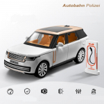 1/24 Land Rover Range Rover SUV Lydinio Automobilio Modelis Diecast Metalas Visureigiai Automobilio Modelis Simuliacija Garsas ir &Scaron;viesa Vaikų Žaislas Dovana balta