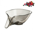 Daugiafunkcinis valymo krep&scaron;elis &ndash; vaisių valymo dubuo su sieteliu, virtuvės kriaukle Maisto surinkimo kanalas Vaisių skalavimo priemonė Daržovių One Size pilka spalva