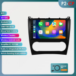 Hizpo 9 colių Carplay 4G 2Din Android 13 automobilių radijas, skirtas Mercedes Benz CLC W203 C-Class C180 C200 CLK200 CLK W209 Intelektualus ekranas vaizdo grotuvas GPS DSP P2CP 4Core 2G 32G