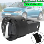 Automobilių priedai Automobilio priekinių žibintų valdymo jungiklis Rūko žibinto lempos rankenėlė, skirta VW Passat Polo Golf Jetta Beetle OE 3BD941531/3BD 941 531 juoda