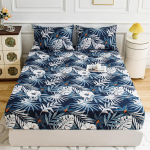 Gėlių spauda Deep Pocket Queen King patalynė - 3 PC Mink&scaron;ti mikropluo&scaron;to karalienės paklodės Deep Pocket Blukimui atsparūs patalynės užvalkalai ir pagalvių užvalkalai 160x200+25cm+2 pillowases