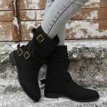 Nauji moteri&scaron;ki batai vidurio blauzdos viduriui, rudens žiemos mados sagtis į vakarus, moteri&scaron;ki &bdquo;Chelsea Botas Mujer&ldquo; moteri&scaron;ki batai su apvalia nosimi D105 39