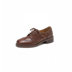 2024 m. moteri&scaron;ki siurbliai, Oksfordai, rudens bateliai, moterims, natūralios odos, &bdquo;Brogues&ldquo;, retro, suvarstomi, laisvalaikio, rankų darbo, juodi mergaičių bateliai 39