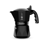 Riboto leidimo BIALETTI Brikka Juoda 2 puodelių tiesioginės ugnies tipo kavinukas espreso kavinukas [Japonijos spalva] (Kava Macchinetta) juoda