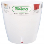 RIVIERA Bac &agrave; r&eacute;serve d'eau - Rond - &Oslash; 36 x H 33 cm - Blanc balta