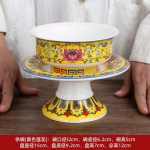 Emaliuota spalvota keraminė lotoso dubenėlis, budistų &scaron;ventykla, &scaron;ventykla, vandens dubuo, a&scaron;tuoni palankūs ornamentai feng shui Budizmas