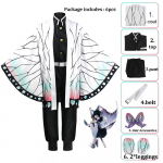 Unisex Demon Slayer Anime Cosplay animacinis filmas Kimetsu No Yaiba Kochou Shinobu Cosplay kostiumas suaugusiems vyrams ir moterims 3XL yellow