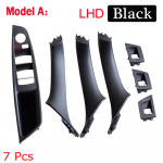 Carbon Fiber LHD Car Interior Door Handle Fit For BMW 5 series F10 F11 520d 525d 530d 535i Inner Panel Pull Trim Cover Model A Black