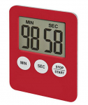 Didelis skaitmeninis LCD virtuvės gaminimo laikmatis, magnetinis atgalinis laikrodžio žadintuvas raudona