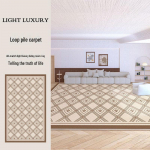 Purvui atsparus, lengvai prižiūrimas neslystantis kilimas su kilpine danga svetainei, miegamajam ar prie&scaron;kambariui 120 x 160 cm