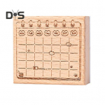 Animacinis katės planuoklio antspaudas DIY skrebinukas savaitinis mėnesinis tvarkara&scaron;čio planavimas laiko laikrodis kalendorius kasdienis darbų sąra&scaron;as dekoratyviniai mediniai antspaudų blokeliai Weekly plan meow