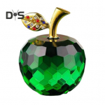 Stikliniai obuoliai Figūrėlė Dirbtinio kri&scaron;tolo vaisių ornamentas Kolekcionuojami permatomi obuoliai Dekoracija namams, biurui, automobilio prietaisų skydeliui 5cm