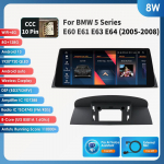 Ossuret 2din Android automobilio radijas Multimedijos vaizdo grotuvas BMW 5 serijai E60 E61 E63 E64 3 serijai E90 E91 E92 E93 Stereo GPS I&scaron;manusis Carplay 4G RDS 8W 8G 128G,AI
