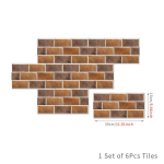 15cmX30cmX6PCS Neper&scaron;lampami tepalams sienų lipdukai plytų plytelių lipdukai 1 Set 15cmx30cm 6 PCS