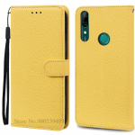 Huawei P Smart Z dėklas PSmart Z STK-LX1 odinis piniginės dėklas telefono dėklui Huawei P Smart Z telefono dėklas Coque Fundas For Huawei P Smart Z geltona
