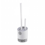 Prie sienos tvirtinamas tualeto &scaron;epetėlis ir laikiklis, skirtas vonios kambariui, lanksti tualeto dubenėlio &scaron;epetėlio galvutė su mink&scaron;tais &scaron;ereliais, efektyviai valomi vonios kambario priedai MIT Single Brush