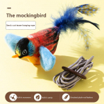 Naminių gyvūnėlių elektrinis pliu&scaron;inis žaislas, plasnojantis ir drebantis žvirblis, įkraunantis katės žaislas, imituojantis siūbuojantis sparnas pauk&scaron;tis