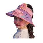 Animacinis vaiki&scaron;kas skydelis nuo saulės su USB įkrovimo ventiliatoriumi UPF50+ vasarinė paplūdimio vėsinanti skrybėlė lauko tu&scaron;čia vir&scaron;utinė skrybėlė nuo saulės plačiu kra&scaron;tu berniukams mergaitėms 3-10 m. karali&scaron;kos mėlynos spalvos