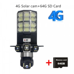 4G Saulės Monitorius Multifunkcinis Mažos Galios Nuotolinio Valdymo Gatvių Ap&scaron;vietimas WIFI I&scaron;mani Trijų Ekranų Kamera 【None RC】4G camera + 64g juoda