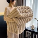 230*200CM Sutir&scaron;tintas triu&scaron;io pliu&scaron;inis flanelinis pledas, koralinio aksomo pledas, biuro pieno aksomo miego pledas 200*230cm chaki