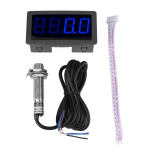 WINGONEER 4 skaitmenų tachometras Greičio indikatorius Spidometras Artumo jutiklis NPN Holo efekto indukcija LED skydelis Skaitmeninis modulis Automobilio interjero LED black