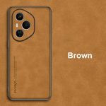 Dėklas Honor 400 Pro 5G Prabangus PU odos telefono dėklas Honor400 Pro 400Pro galinis dangtelis Silikoninis smūgiams atsparus pilnos apsaugos For Honor 400 Pro ruda