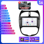Ossuret Pažangus 7862 Android automobilio radijo grotuvas Peugeot 206 206CC 206SW 2000 -2008 automobiliui Stereo sistema Multimedia Audio Belaidis Carplay 7 colių galvutės blokas A S6 8Core 6G 64G