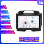Ossuret 8GB+128GB AI balsu valdomas 2 DIN Android Auto radijas KIA Sportage 3 2010-2016 2015 automobiliui, Carplay, automobilio multimedija, GPS, 2DIN, i&scaron;manusis autoradio, SWC, BT, RDS S6 8Core 6G 64G