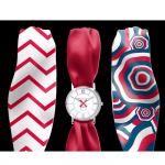 Montre Trend avec Bracelet foulard satin Moulin Rouge French Cancan įvairiaspalvis