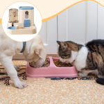 2 in 1 Automatic Cat Feeder and Water Dispenser, Feeding Food Bowl Pet Waterer, for