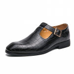 Basutės Vasarinės Vyri&scaron;kos Tu&scaron;čiavidurės Neslystančios Vėsios Kvėpuojančios Universalios Klasikinės Dėvimos Madingos Verslo Atsitiktinės Odinės Basutės Didelio Dydžio 46 juoda