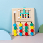 Montessori mediniai spalvų derinimo galvosūkiai, loginis žaidimas, mąstymo lavinimas, rankų ir akių koordinavimo ankstyvojo ugdymo žaislas