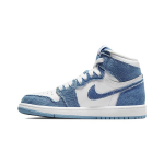 Air Jordan 1 Retro High OG PS Džinsiniai Vaikų Sportbačiai Mėlyni Balti Dėvėtos Mėlynės CU0449-104 34