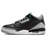 Air Jordan 3 Retro Green Glow Vyri&scaron;ki Sportbačiai Juodi Vilko pilki Balti CT8532-031 45.5