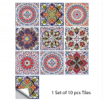 10x10/15x15/20x20/30x30cm PVC gėlių plytelių plytelės Lipdukai vandeniui atsparūs sienų lipdukai Vonios kambario lipdukai Virtuvės apdaila 10 x 10 cm 10 PCS