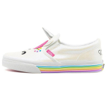 Vans Slip-On Odiniai Laisvalaikio Žemi Skate Batai Moteri&scaron;ki Kedai Balti Daugiaspalviai VN0A54EX2JQ 36