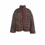 Spausdinta moteri&scaron;ka dygsniuota striukė ilgomis rankovėmis žieminiai paltai ki&scaron;enės dekoracija stačia apykakle vir&scaron;utiniai drabužiai gatvės eleganti&scaron;kas paltas &scaron;iltas vintažinis S juoda