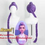 Filmo Kpop Cosplay Perukas Mira Rumi Zoey Demonų Medžiotojai Violetinis Juodas Raudonas Ilgi Plaukai Kar&scaron;čiui Atsparūs Sintetiniai Perukai Karnavalo Rekvizitai as the picture-One Size