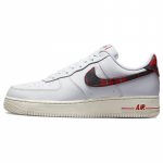 Nike Air Force 1 Low '07 LV8 Tartan Plaid White University Red Sneakers DV0789-100 48.5