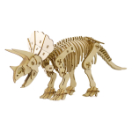 Triceratopsas 3D medinis dėlionė &bdquo;pasidaryk pats&ldquo; kūrybinis rinkinys vaikams ir suaugusiems, edukacinis žaislas berniukams ir mergaitėms, 3D meno kūrinys ir puiki dovana suaugusiems ki-gu-mi - -