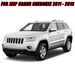 2x Chromuotas ABS Priekinių rūko žibintų apdailos rėmelis Jeep Grand Cherokee 2011-2013