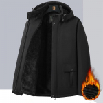 10XL 9XL Žieminiai vyri&scaron;ki parko paltai vilnos, neper&scaron;lampami, &scaron;ilti, dideli dydžiai 6XL 7XL 8XL, didesnio dydžio, pastorinti, su gobtuvu, laisvi vėjapjoviai XL juoda