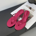Mada Mada Apvalus priekis Moteri&scaron;kos plono kulno &scaron;lepetės Basutės Moteri&scaron;kos flip-flopai Sandalai Pavasaris Vasara Moteri&scaron;kos &scaron;lepetės su kulnu Batai Auk&scaron;takulniai 35 pink