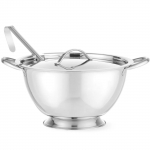 Sriubos tureen su dangčiu ir samteliu, nerūdijančio plieno, 27L, Hendi 434208