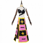Trish Una Cosplay Kostiumas i&scaron; JoJo's Bizarre Adventure Anime Cosplay Renginiams S rožinė/juoda