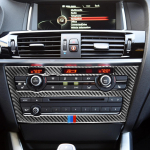 Anglies pluo&scaron;to automobilio interjero centrinės konsolės CD panelio rėmo dangtelio lipduko apdaila BMW F25 X3 2011-2017 F26 X4 2014-2017 A